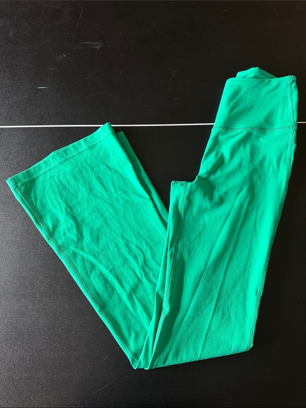 lululemon athletica Teal Green Performance Flare Bottom Leggings
